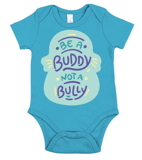 Be A Buddy Motivational Quote Badge Short Sleeve Baby One-Piece