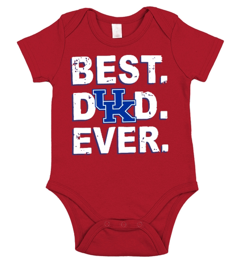 Best Dad Ever Kentucky Wildcats Father’s Day Short Sleeve Baby One-Piece