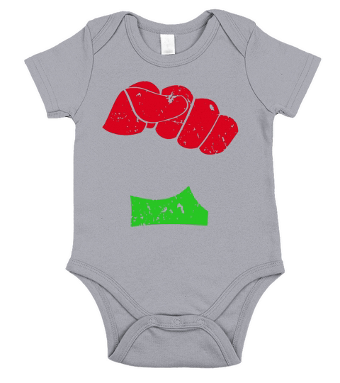 Black History T-shirt Red Black and Green Pride Fist Black Short Sleeve Baby One-Piece