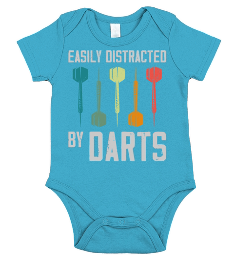 Darts Vintage Retro Arrows Easily Short Sleeve Baby One-Piece