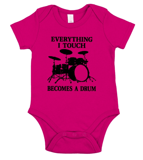 Everything I Touch Becomes A Drum, John Bonham T-Shirt Short Sleeve Baby One-Piece
