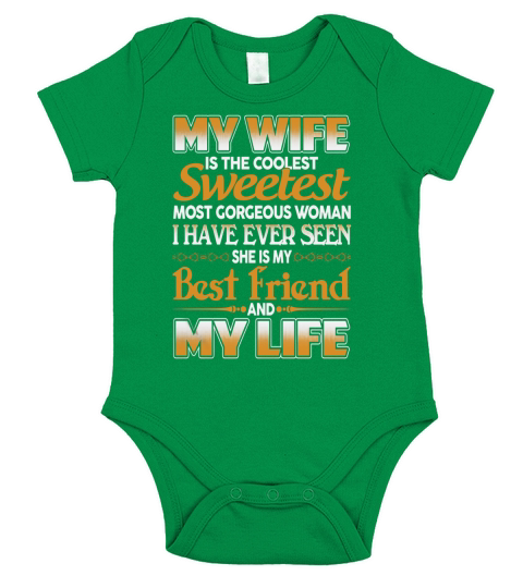 I lOVE MY WIFE Tshirt Short Sleeve Baby One-Piece