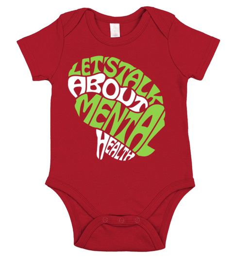 Lets Talk about Mental Health I End the Stigma Short Sleeve Baby One-Piece