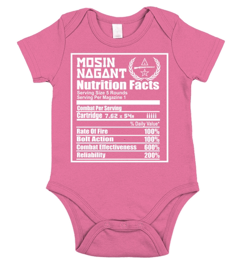 Mosin Nagant Nutrition Facts Short Sleeve Baby One-Piece
