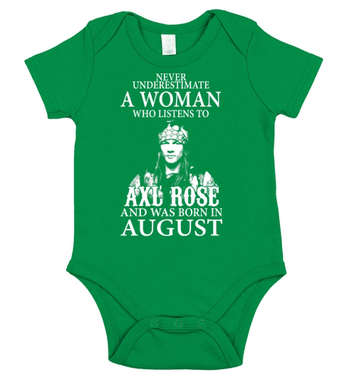 Never Underestimate A Woman Who Listens To Axl Rose And Was Born In April Short Sleeve Baby One-Piece