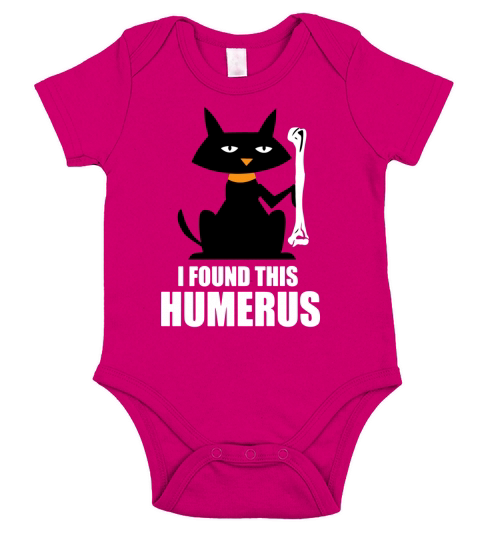 Official I Found This Humerus Cats Humorous Halloween Short Sleeve Baby One-Piece