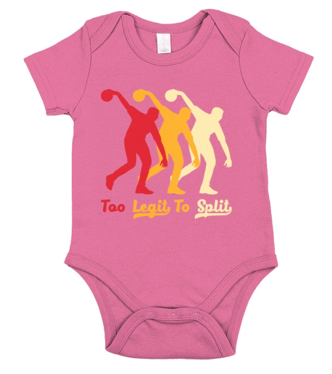 Retro Too Legit To Split Quote For Bowling Team Short Sleeve Baby One-Piece