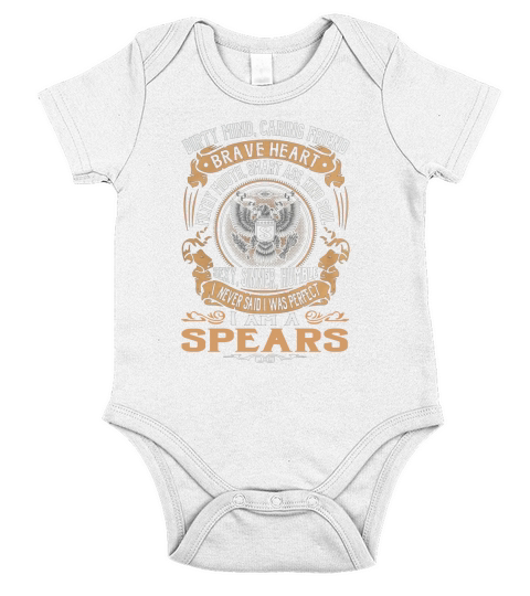 SPEARS Brave Heart Eagle Name Shirts Short Sleeve Baby One-Piece