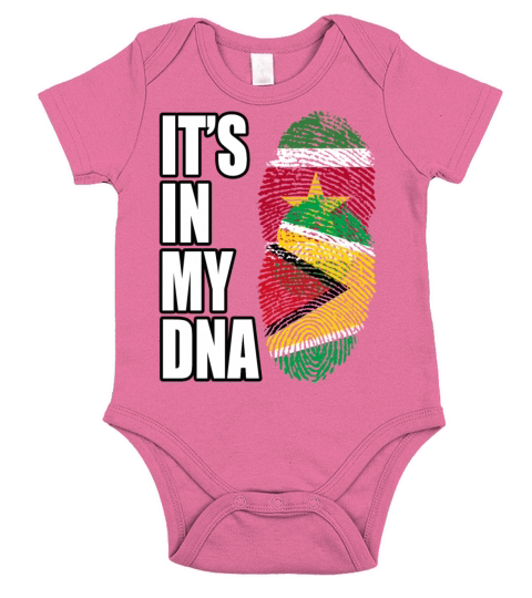 Surinamese And Guyanese Vintage Heritage DNA Flag Short Sleeve Baby One-Piece