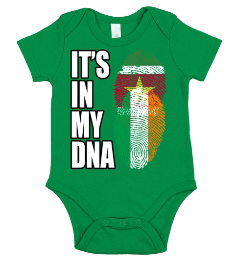 Surinamese And Irish Vintage Heritage DNA Flag Short Sleeve Baby One-Piece