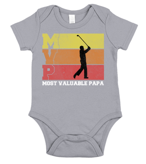 Vintage Golf Mvp Most Valuable Papa Gift For Dad 2020 Short Sleeve Baby One-Piece