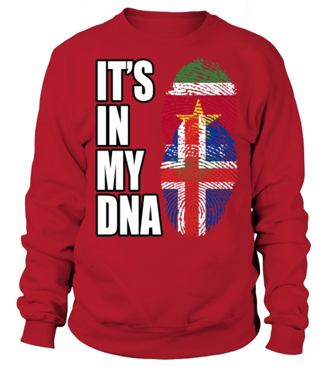 Surinamese And Icelandic Vintage Heritage DNA Flag Sweatshirt Unisex