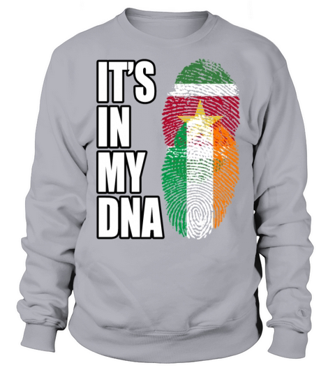 Surinamese And Irish Vintage Heritage DNA Flag Sweatshirt Unisex