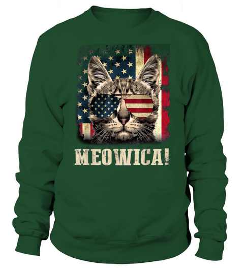 Vintage Meowica Merica 4th of July shirt Sweatshirt Unisex