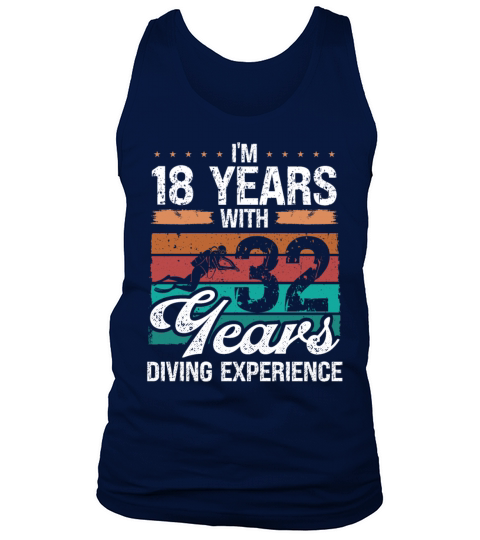50 Year Old Scuba Diver 32 Years 50th Birthday Tank Top Unisex