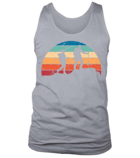 Retro Backpacking Sunset Vintage hiking Sunrise Tank Top Unisex