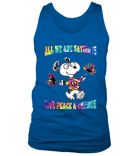 Snoopy all we are saying is give peace a chance Tank Top Unisex