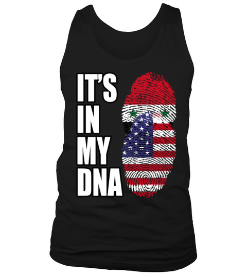 Syrian And American Vintage Heritage DNA Flag Tank Top Unisex