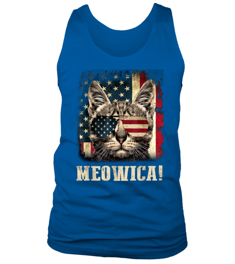 Vintage Meowica Merica 4th of July shirt Tank Top Unisex