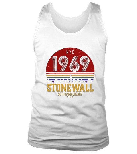 Vintage Rainbow Stonewall 1969 NYC LGBTQ Rights Gay Pride shirt Tank Top Unisex