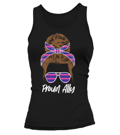 Bisexual Bi Pride Flag Bun Tank top Woman