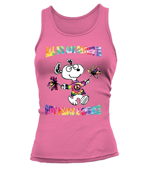 Snoopy all we are saying is give peace a chance Tank top Woman