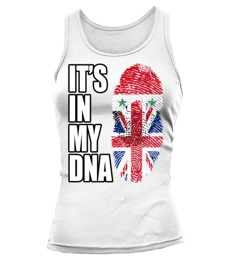 Syrian And British Vintage Heritage DNA Flag Tank top Woman