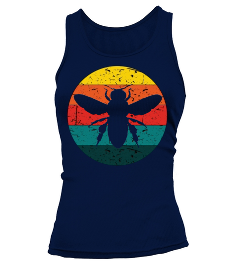Vintage Design Bumble Bee Retro Colors Bug Apparel Tank top Woman