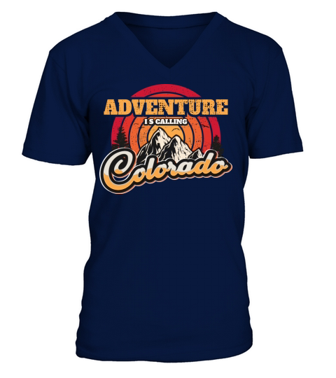 Colorado Retro Vintage Hiking Mountains Nature V-Neck T-shirt