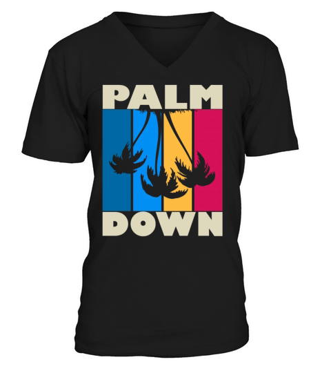 palm down vintage sunset V-Neck T-shirt