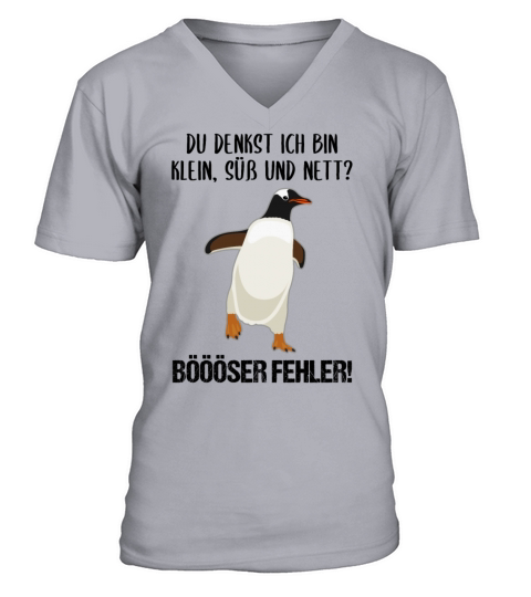 Penguin Small Sweet Nice Funny Quote Gift V-Neck T-shirt