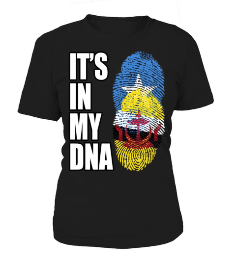 Somali And Bruneian Vintage Heritage DNA Flag Women's T-Shirt