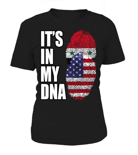 Syrian And American Vintage Heritage DNA Flag Women's T-Shirt