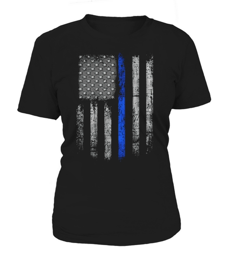 THIN BLUE LINE GRUNGE FLAG S Women's T-Shirt
