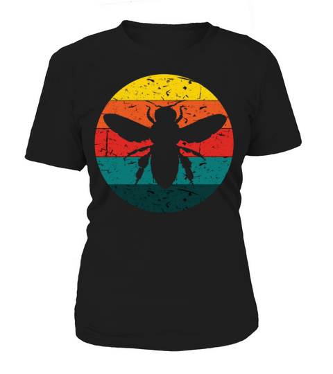 Vintage Design Bumble Bee Retro Colors Bug Apparel Women's T-Shirt