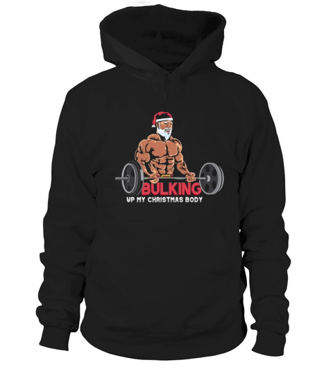 Bodybuilding Bodybuilder Christmas Santa Body Hoodie Unisex