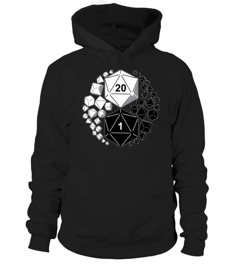 Dungeons and Dragons Ying Yang Dice Hoodie Unisex