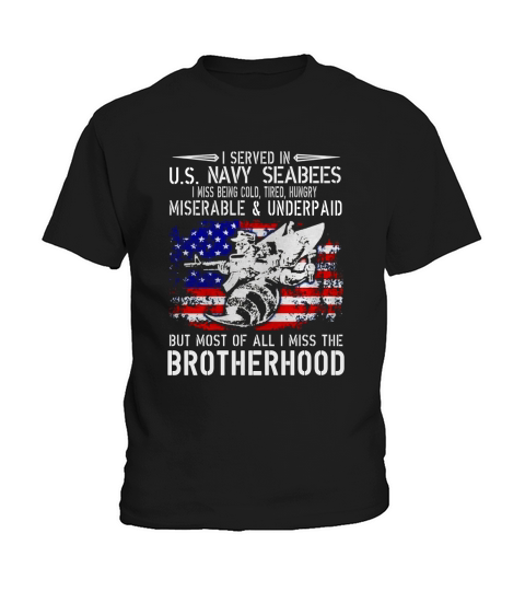 I Served In Us Navy Seabees T-Shirt-Cool Veteran Shirt Kids T-Shirt