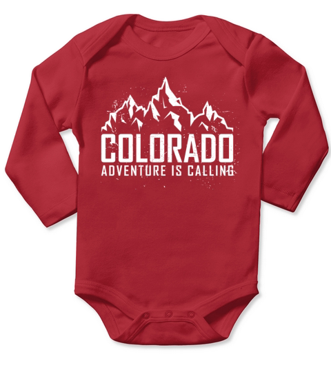 Adventure is calling Colorado Outdoor Mountain Long Sleeve Baby One-Piece