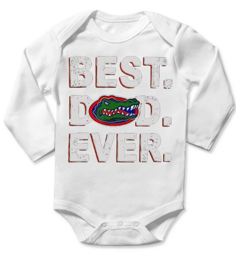 Best Dad Ever Florida Gators Father’s Day Long Sleeve Baby One-Piece