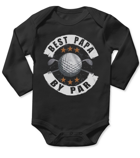 Best Papa Golf By Par Shirt Long Sleeve Baby One-Piece