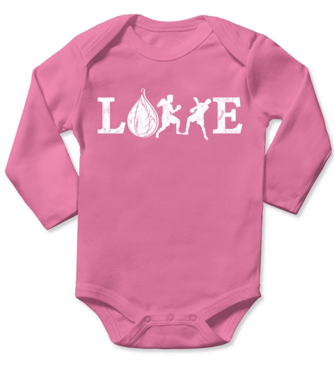 Boxing Vintage Love Long Sleeve Baby One-Piece
