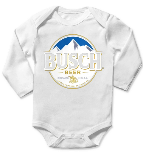 Busch Beer Logo T Shirt Long Sleeve Baby One-Piece