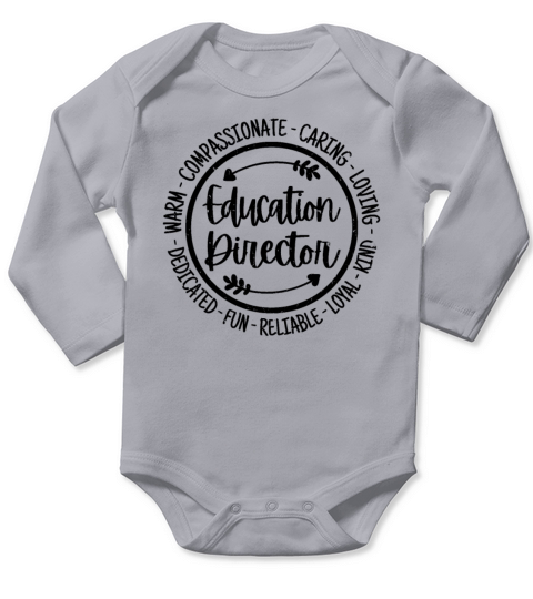Education Director Vintage Gift Long Sleeve Baby One-Piece