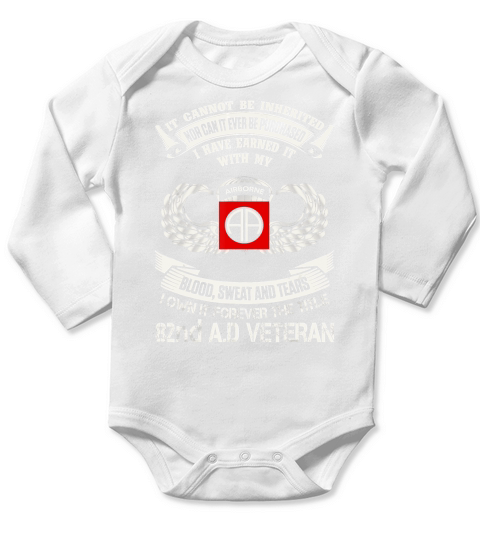Forever The Title 82nd Airborne Division Veteran T-Shirt Long Sleeve Baby One-Piece