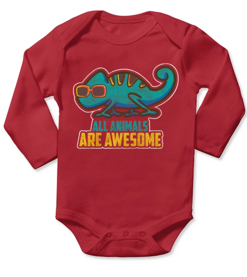 Iguana Gecko Camouflage Chameleon Long Sleeve Baby One-Piece