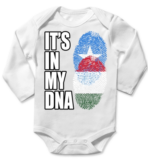 Somali And Hungarian Vintage Heritage DNA Flag Long Sleeve Baby One-Piece