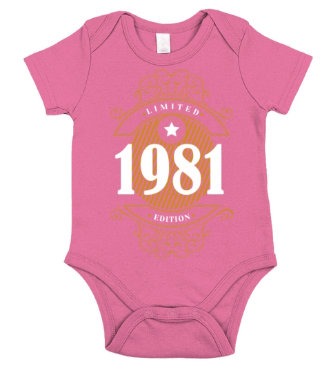1981 Limited Edition 41th Birthday Short Sleeve Baby One-Piece