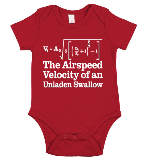 Airspeed Velocity Of An Unladen Swallow T-Shirt Short Sleeve Baby One-Piece