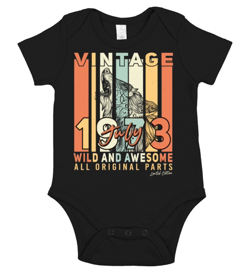 All Original July 1973 Short Sleeve Baby One-Piece